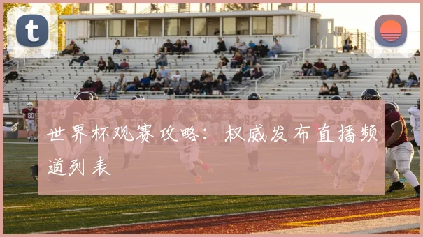 世界杯观赛攻略：权威发布直播频道列表